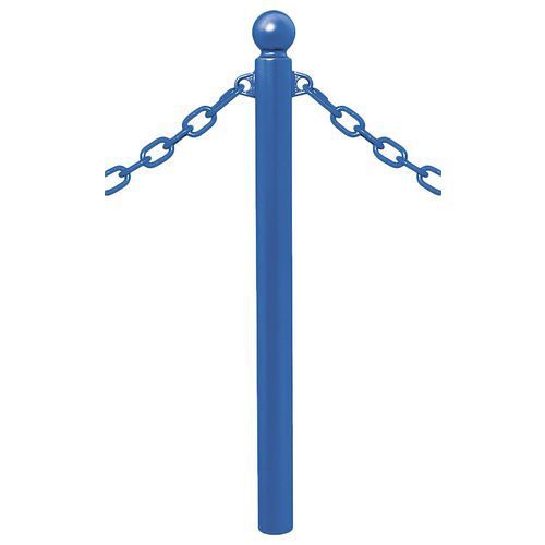 POTELET PROVINCE Ø76 MM CHAINES 2 ANNEAUX BOULE BLEU 5010 - PROCITY