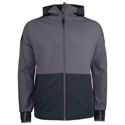 PROJOB 3120 SWEATHSIRT BI MATIERE CAPUCHE CONTRASTEE GRIS - TAILLE XS