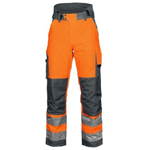 PROJOB 6514 PANTALON POLYCOTON DOUBLE - EN ISO 20471 CLASSE 3 - EN 343 3/1/X ORANGE/GRIS - TAILLE 48