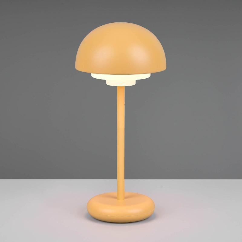 REALITY LEUCHTEN LAMPE TABLE LED ELLIOT IP44 BATTERIE TACTILE JAUNE