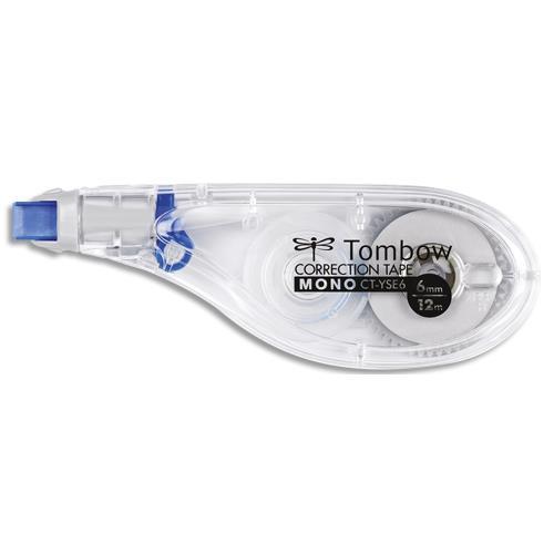 ROLLER DE CORRECTION LATERAL TOMBOW MONO YSE6 ERGONOMIQUE 6MM X 12M, RAPIDE, PROPRE ET PRECIS - LOT DE 6