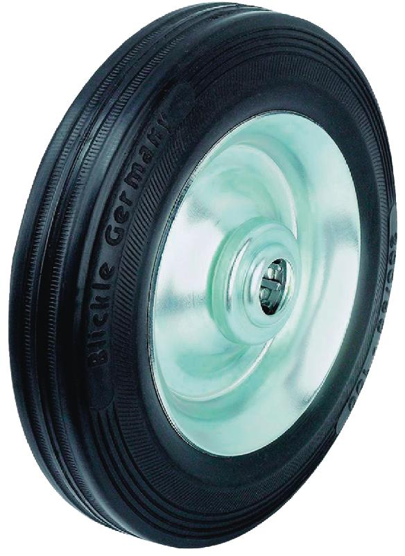 ROUE ACIER D=200MM F=205KG LONG MOY=60MM B DGE CAOUTCH - MANUTAN COLLECTIVITÉS