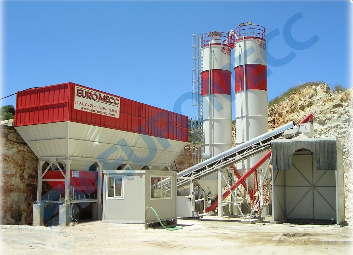 Centrale à béton fixe - SP Max Euromecc - 90 m3/h, transportable par camions_0