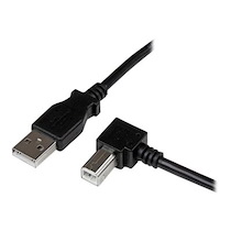 STARTECH.COM CÂBLE USB 2.0 TYPE A VERS USB TYPE B COUDÉ À DROITE MÂLE / MÂLE - ADAPTATEUR POUR IMPRIMANTE 3 M NOIR - CÂBLE USB - USB TYPE B POUR USB - 3 M