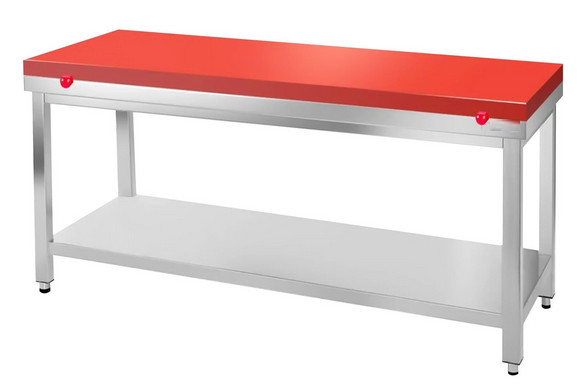 Table de découpe (billot) rouge 200 x 70 cm_0