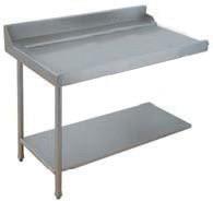 Table en inox avec capot panier 600 x 500 lisse pour machines - PAP127GC_0