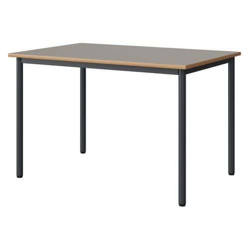 TABLE MALIBU 120X80 T6 4P STRA ALAISÉ GRIS U727/GRIS 7016