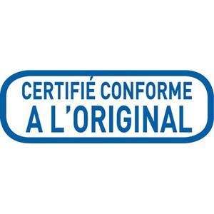 Trodat tampon formule - Certifié conforme à l'original - XPrint - Encrage automatique bleu - Empreinte 45x16mm_0