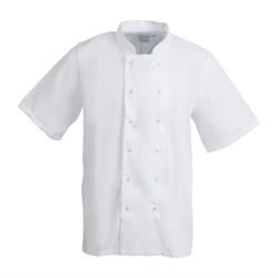Veste de cuisine Boston Taille L Unisexe manches courtes Blanc Whites Chefs Clothing - L blanc 5050984385049_0