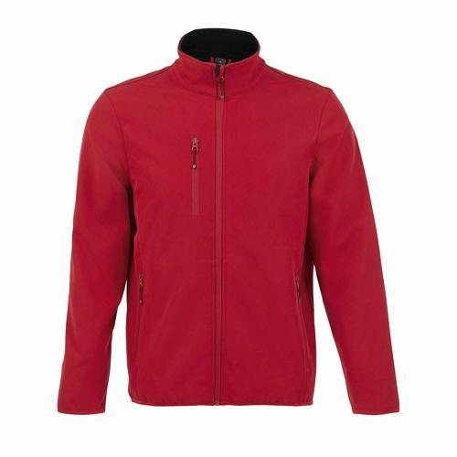 VESTE HOMME ZIPPÉE SOFTSHELL EN POLYESTER ROUGE PIMENT