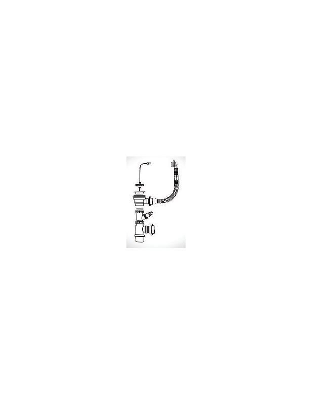 BONDE AVEC BOUCHON-CHAÎNETTE D70 POUR ÉVIER KITCHENETTE - FRANKE - 778898