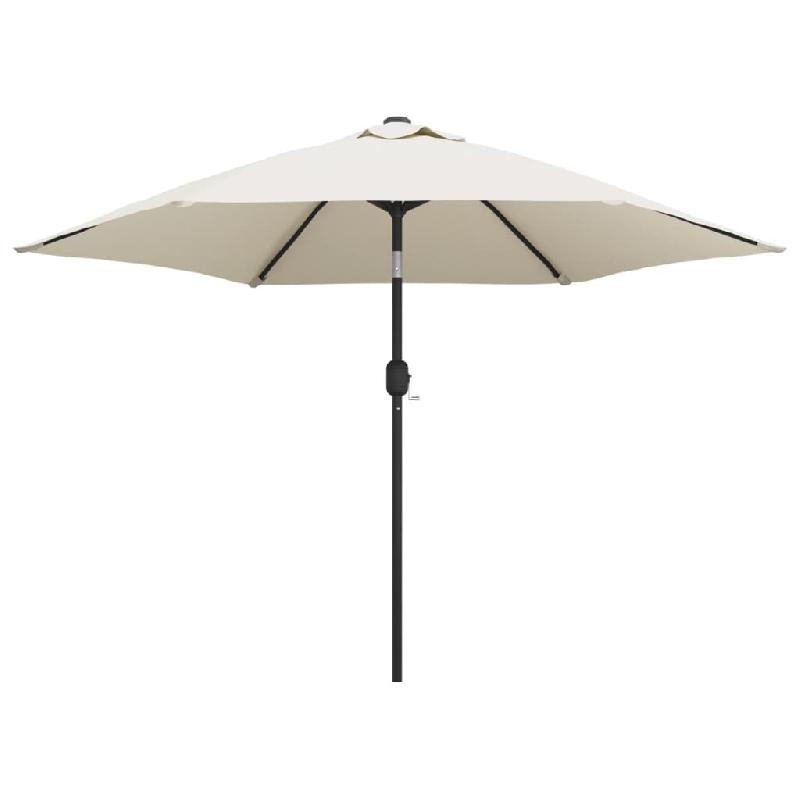 VidaXL Parasol sable blanc avec Poteau en Acier 3 m Modèle Calypso Prime - 40770_0
