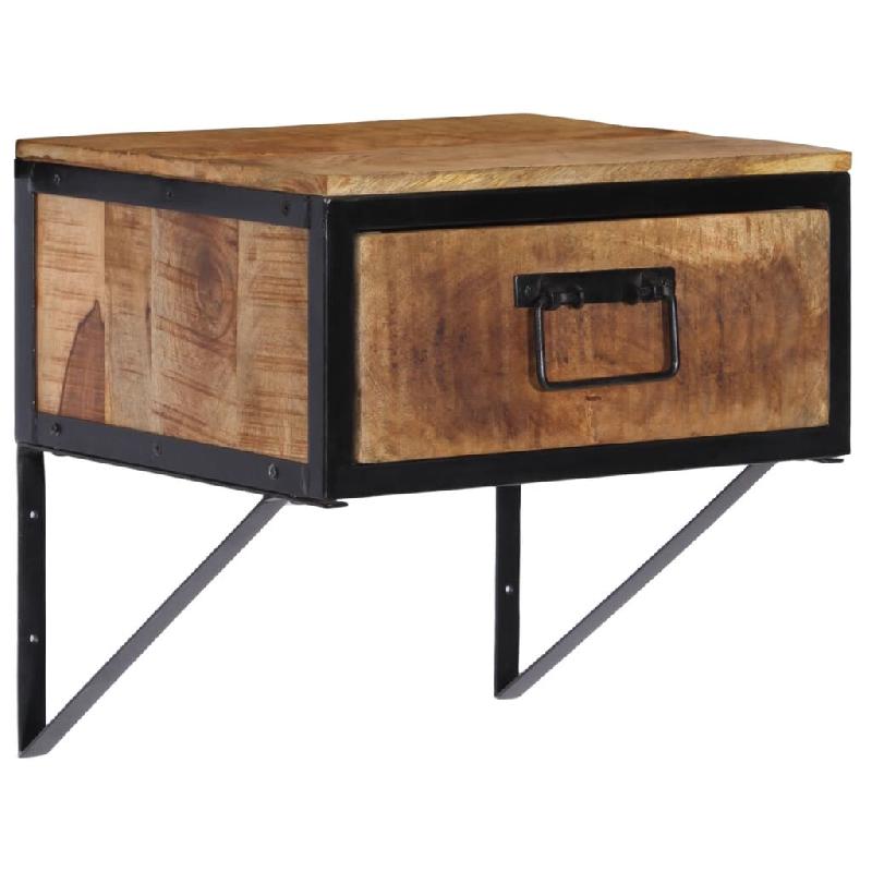 VidaXL Table de chevet 40x35x40 cm bois de manguier massif - Modèle Voile - Bois massif 358916_0
