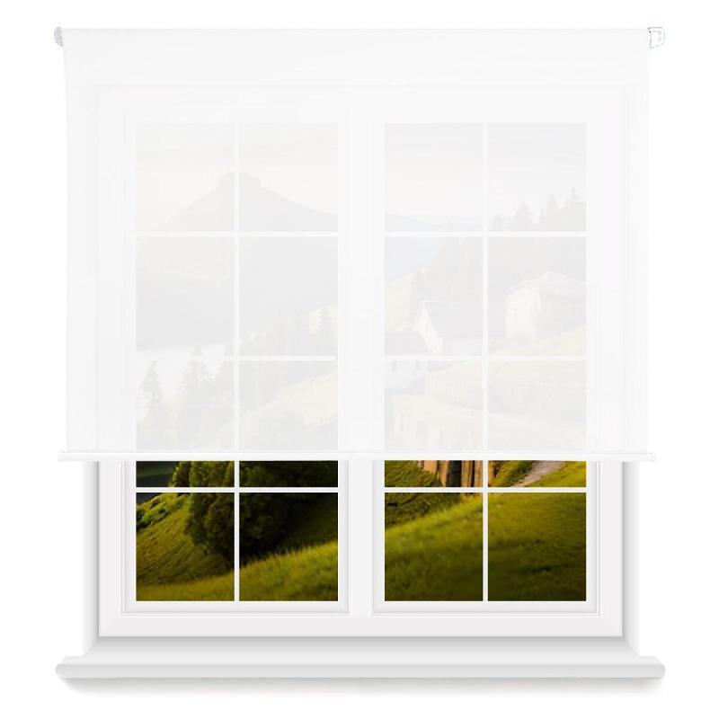 WellHome - Store enrouleur en polyester translucide 160 x 175cm (largeur x hauteur) couleur blanche - blanc polyester WH14899_0
