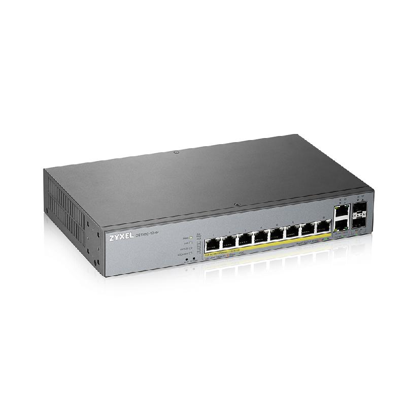 Zyxel GS1350-12HP-EU0101F commutateur réseau Géré L2 Gigabit Ethernet (10/100/1000) Connexion Ethernet, supportant l'alimentation via ce port (PoE) Gris_0