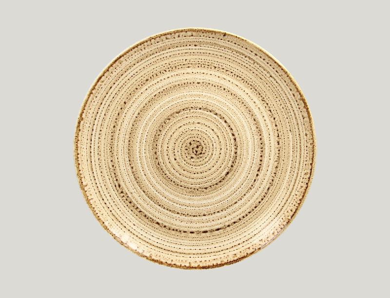 ASSIETTE COUPE PLATE ROND BEIGE PORCELAINE Ø 29 CM TWIRL RAK