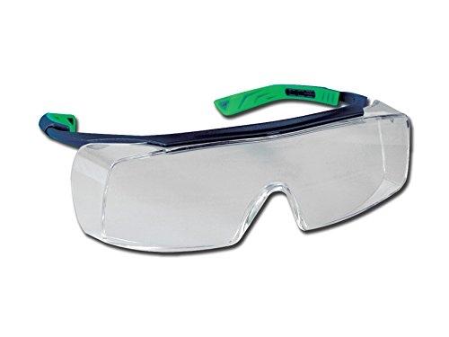 Lunettes de chantier UNIVET 5X7 - verres transparents, gris foncé/vert - avec technologie Soft Pad et réglage des temples_0