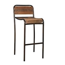 Anticline Créations Chaise de bar métal/vieux bois naturel - marron fonte CS1496_0