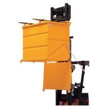 BENNE 500L PEINTE FOND OUVRANT SUR SOCLE+DECLENCHEMENT AUTO