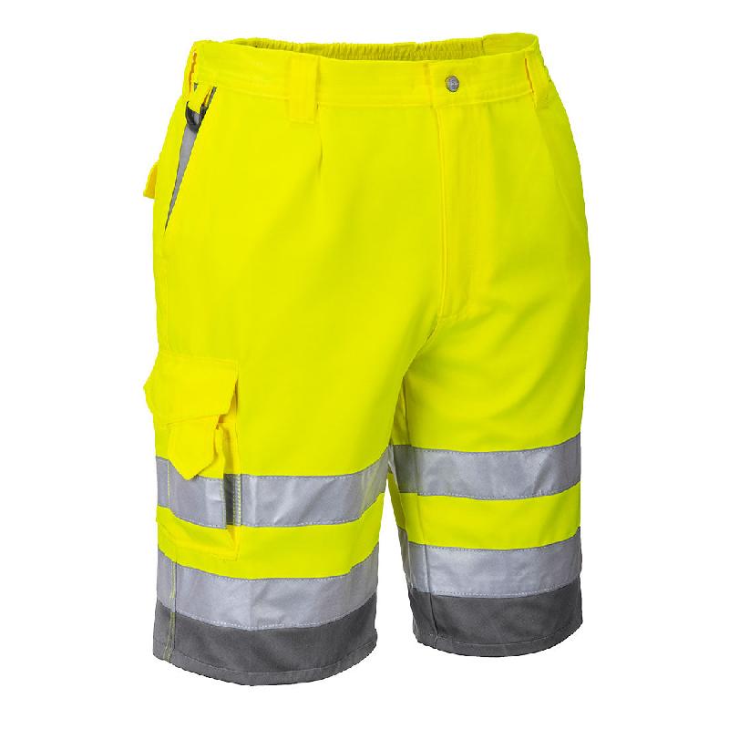 Bermuda HiVis Poly-coton - Jaune/Gris / M_0