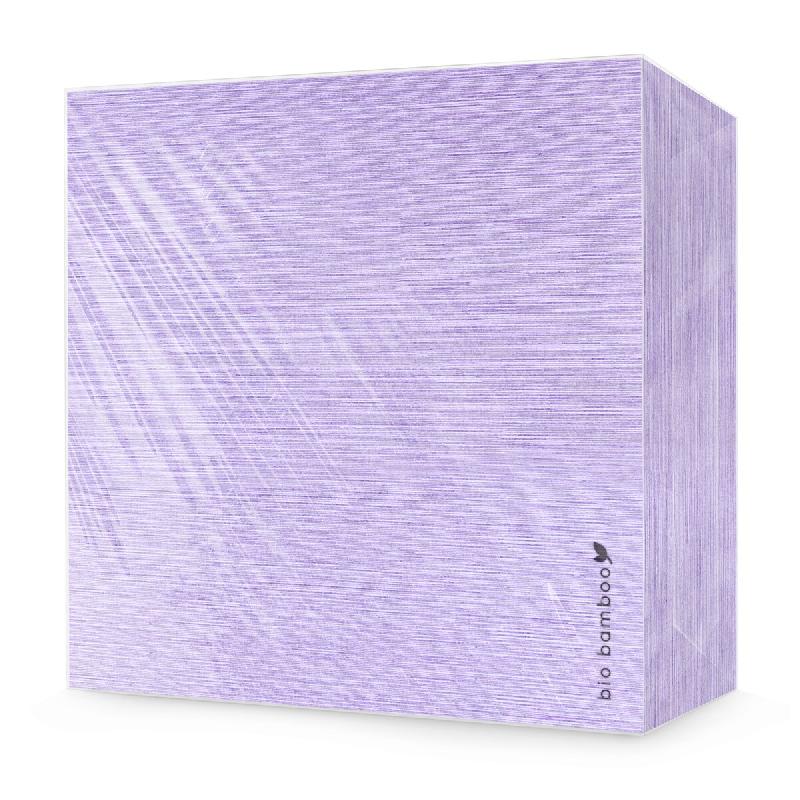 Bio Bamboo® - Serviette jetable, 40 x 40 cm, extrêmement douce, compostable, viscose de bambou, 600 pièces, violet - violet Bambou COL.108_0