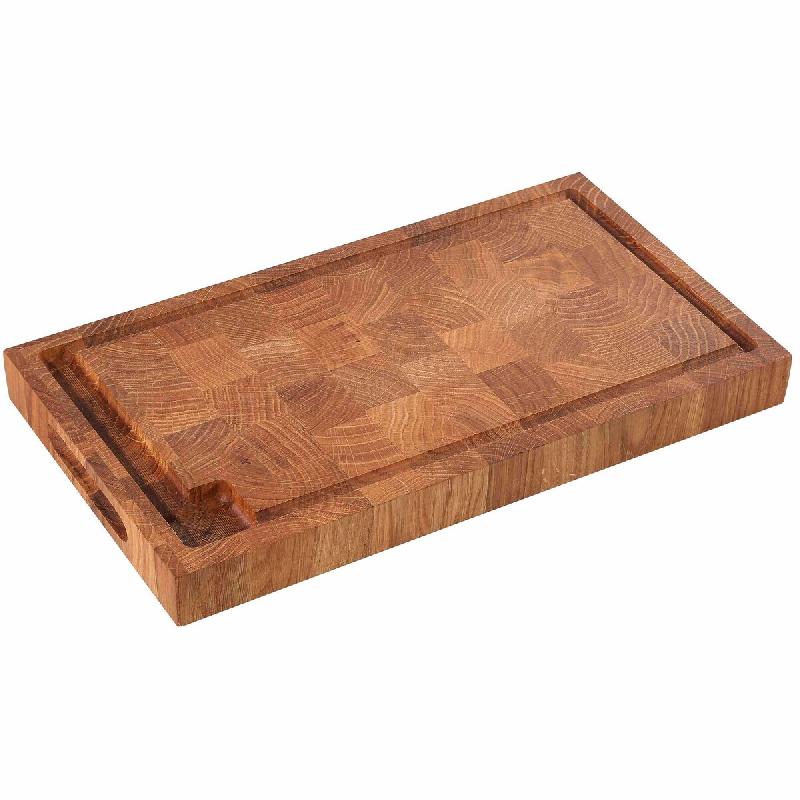 Bloc de boucher 45 x 25 x 4 cm en chêne -  Marron Rectangle Bois Zassenhaus 45x25 cm - marron Bois massif 057294_0