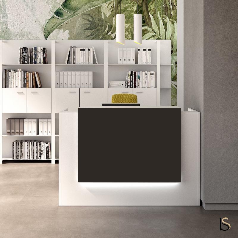Bureau réception Z2 - Officity - 146, Blanc, Chocolat R 8019_0