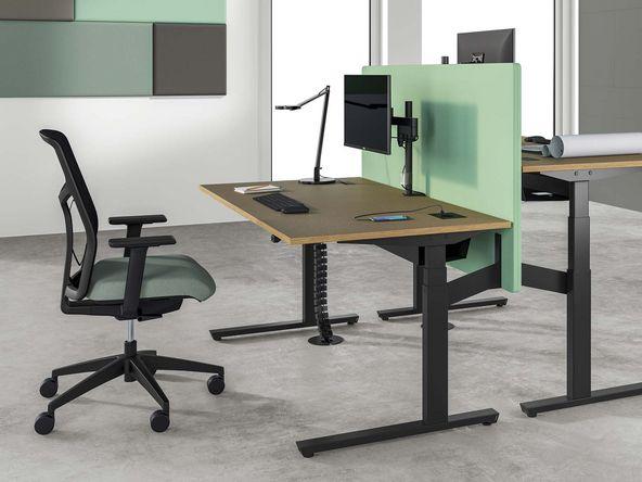 Bureau individuel avec réglage en hauteur électrique_0