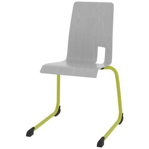 CHAISE COQUE SODA PIÈTEMENT LUGE ALU - GRIS/VERT GRANNY - RODET