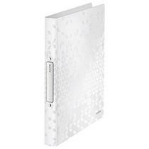 CLASSEUR À ANNEAUX WOW, A4, PP, BLANC MÉTALLISÉ - LOT DE 3