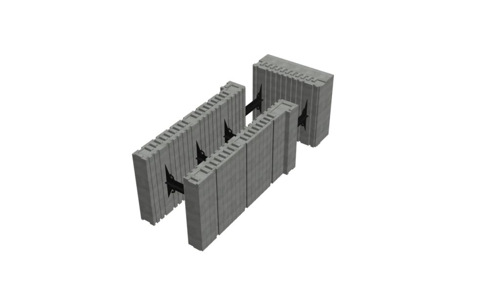 Coffrage isolant angle T-court - Reverbloc - épaisseur 34 cm - R = 5.38_0