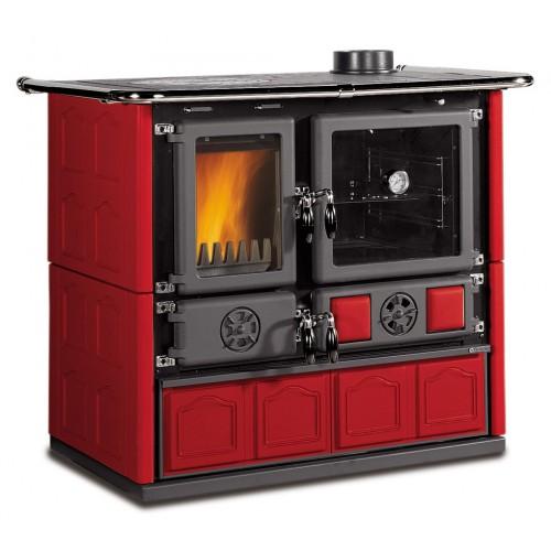CUISINIÈRE À BOIS 8,8 KW-N - ROSA 5.0 MAIOLICA BORDEAUX LA NORDICA EXTRAFLAME
