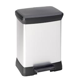 Curver Poubelle à Pédale Deco Rectangulaire 30 L Argenté - argenté plastique 22164009_0