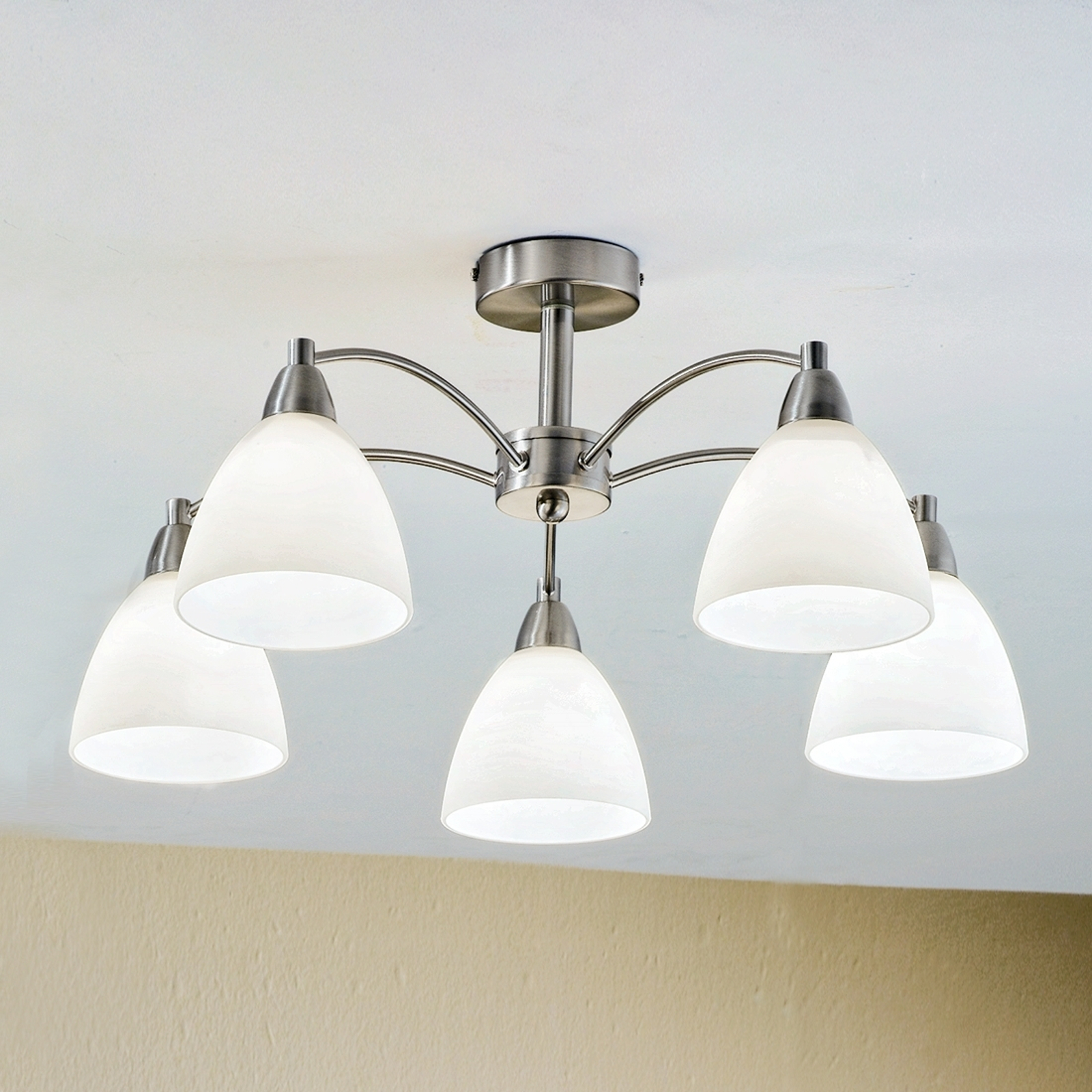 ORION FASCINANT PLAFONNIER KINGA , NICKEL