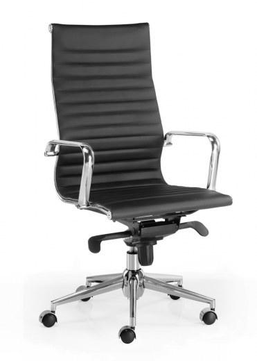 Fauteuil de Direction Haut Dossier LEO Noir - Mécanisme basculant 4 positions - Référence 7650 FR206_1