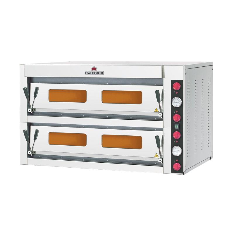 Four à pizza professionnel 2 chambres 12 pizzas profondeur 940 mm c... - PTK2D_0