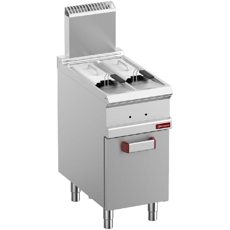 Friteuse professionnelle gaz - 2 cuves 7 litres sur armoire - 400x700(730)x850/1180 mm - G7/F2V7A4-N_0