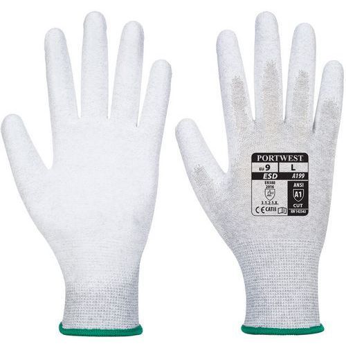 GANT DE MANUTENTION ESD PAUME ENDUIT PU A199 GRIS 6 - PORTWEST