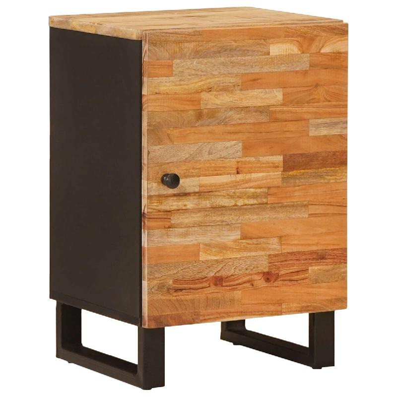 Helloshop26 - Armoire de salle de bain rectangulaire moderne rangement fonctionnel élégante 38 x 33 x 58 cm en bois de manguier 02_0057819 - 3000240_0