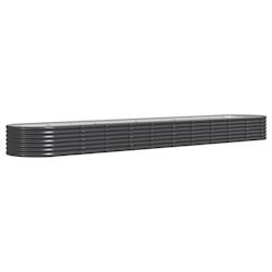 Helloshop26 - Jardinière bac lit surélevé plantes fleurs terrasse jardin de jardin acier enduit de poudre anthracite 02_0039496 - 3000218537302_0