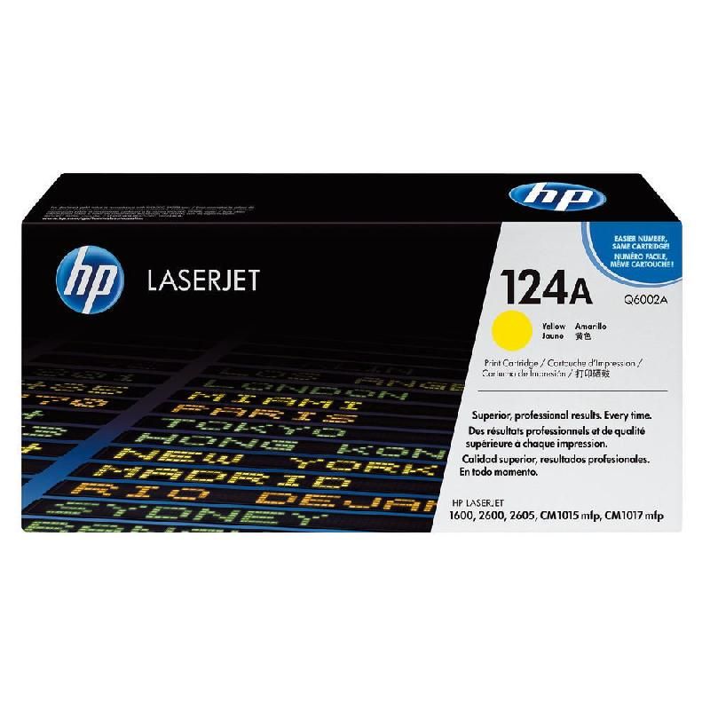 HEWLETT PACKARD TONER ORIGINAL 124A (Q6002A) - COULEUR: JAUNE