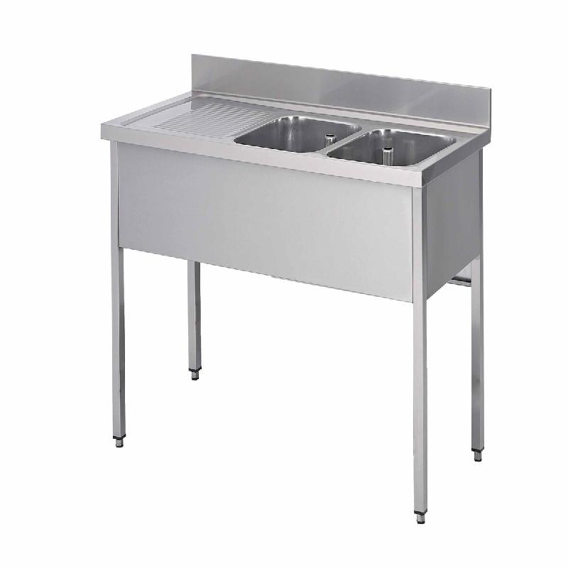 ITALCONCEPT L2G Plonge Inox Soudee, 2 Bacs 850mm x 1400mm x 600 mm - 3616350015082_0