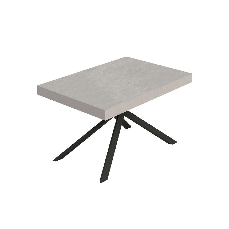 Itamoby Table Extensible Niket Cashmere 120/204X80 Cm Avec Pieds Anthracite - gris 8050598058206_0