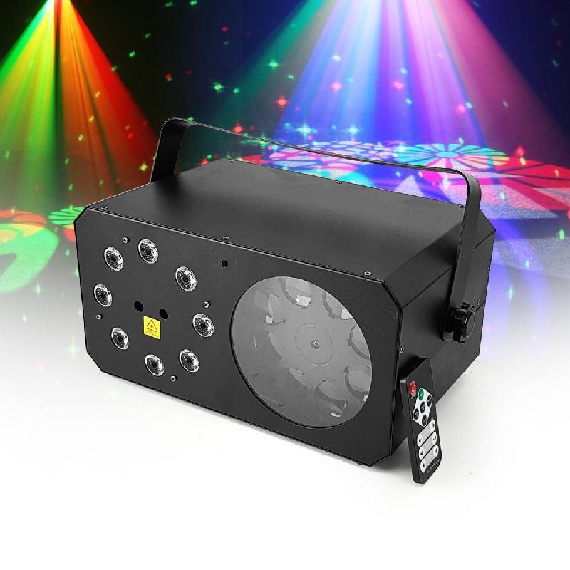 Jeu de lumière laser vert et rouge + effet Gobo + effet RGB à LED - Flash Power Gobo dual - 3701123935244_0