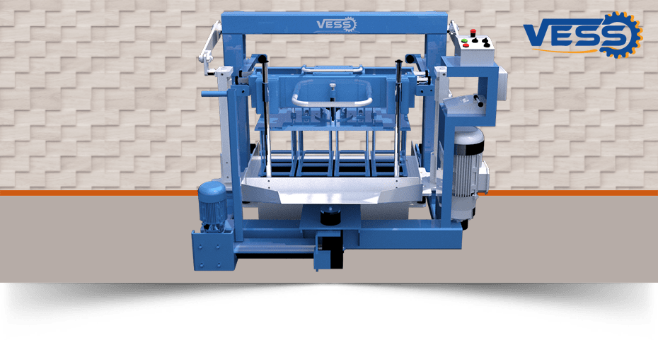 Machine pondeuse à parpaing plein ou creux semi-automatique VESS 4.1 - Production par jour 3250 briques - BEYAZLI GROUP_0