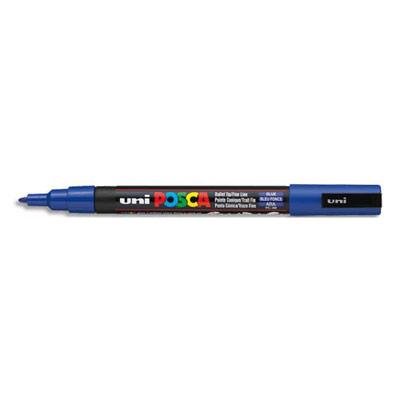 MARQUEUR PEINTURE A L'EAU POSCA PC-3M - POINTE CONIQUE POLYESTER FINE 1,5 MM - BLEU FONCE