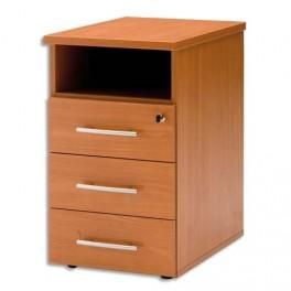 MT INTERNATIONAL CAISSON HAUTEUR BUREAU 3 TIROIRS -  MERISIER - FERMETURE SUR 1ER TIROIR