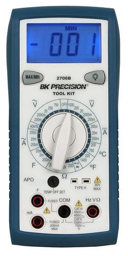 Multimètre numérique portable 2000 points - 0.5% précision - 1000V DC, 750V AC, 200mA AC/DC - BKPBK2706B - BK Precision_0