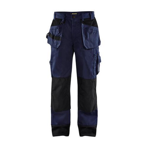 PANTALON DE TRAVAIL ARTISAN BICOLORE MARINE NOIR D124 - BLAKLADER