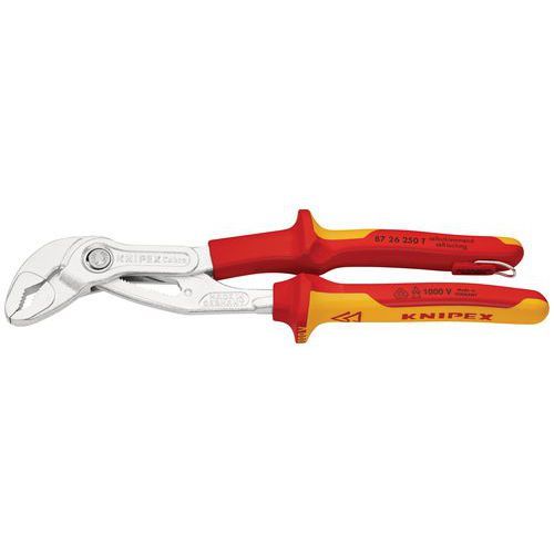 PINCE MULTIPRISE COBRA® 250MM - CHROMÉE - ISOLÉE 1000V - ANTICHUTE - KNIPEX